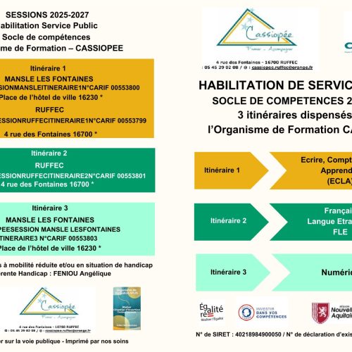 HABILITATION DE SERVICE PUBLIC SOCLE DE COMPÉTENCES 2025-2027