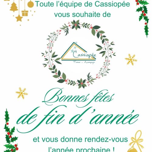 Toute l&rsquo;équipe de Cassiopée vous souhaite …